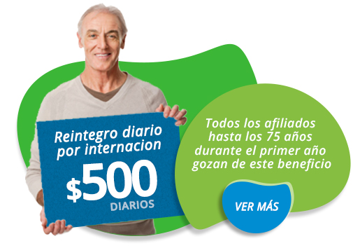 Reintegro diario por internación de $350